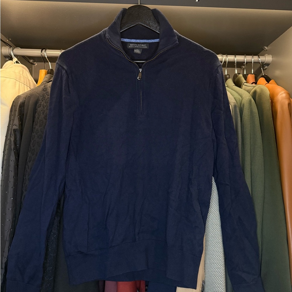 Men’s Banana Republic Cashmere Blend Quarter-Zip Sweater
